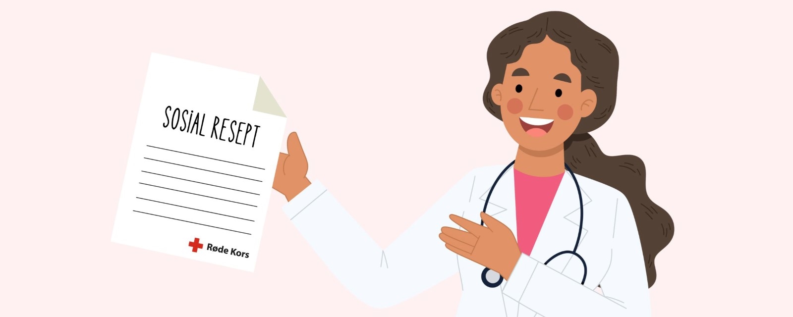 Grafikk og illustrasjon for sosial resept.