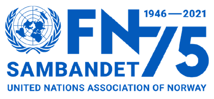 Logo til FN sambandet i blått