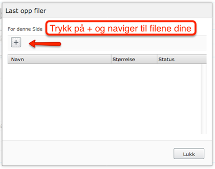 Skjermbilde med rød pil