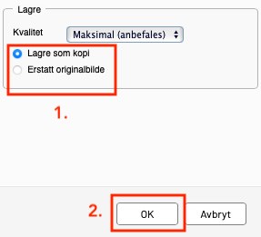 Lagre et bilde som er beskjært.